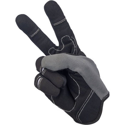 Biltwell Inc. Moto Gloves - Gray/Black - Large 1501-1101-004_1068630