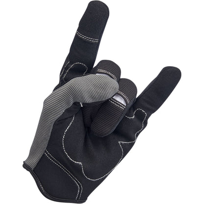 Biltwell Inc. Moto Gloves - Gray/Black - Large 1501-1101-004_1068829