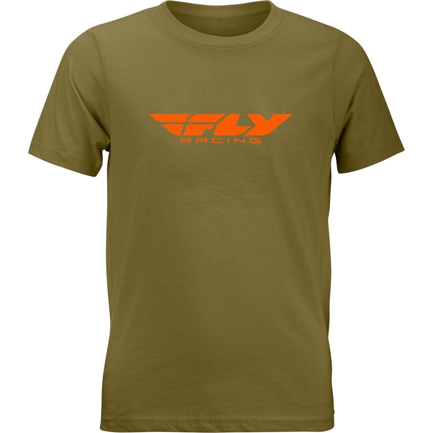 Fly Racing Youth Fly Corporate Tee - Olive/Orange - Large 352-0676YL_1131093