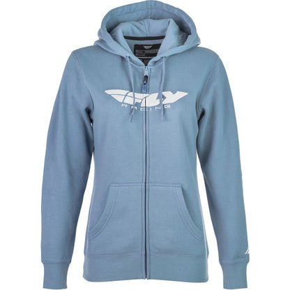 Fly Racing Fly Women's Corporate Zip-Up Hoodie - Light Blue - Large 358-0063L_1158503
