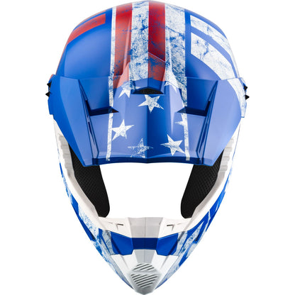 GMax Youth MX-46Y Patriot Off-Road Helmet Red/White/Blue Youth Large [MPN: D3466042]_1068589