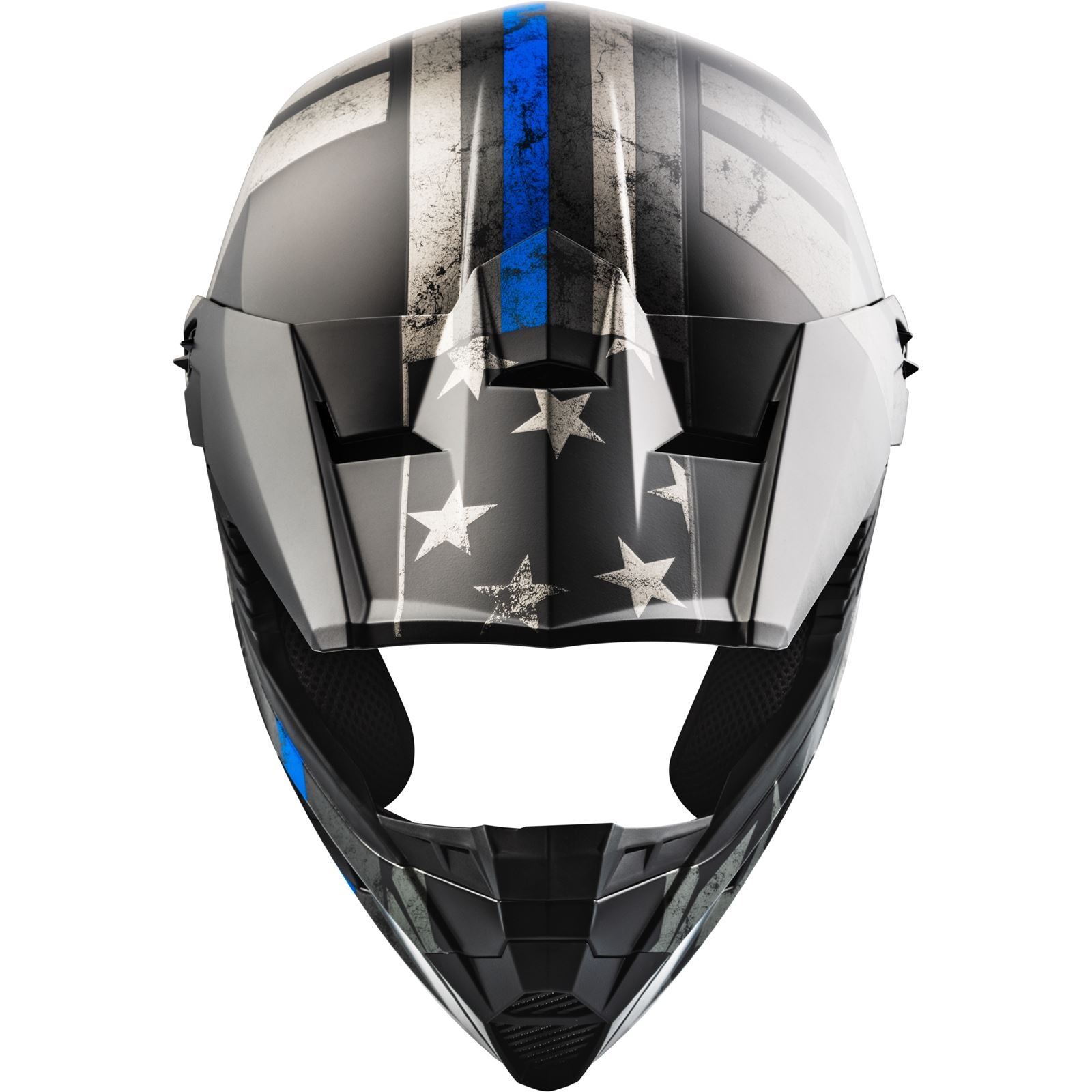 GMax MX-46 Patriot Off-Road Helmet Matte Black/Grey/Blue Small D3466074_877257
