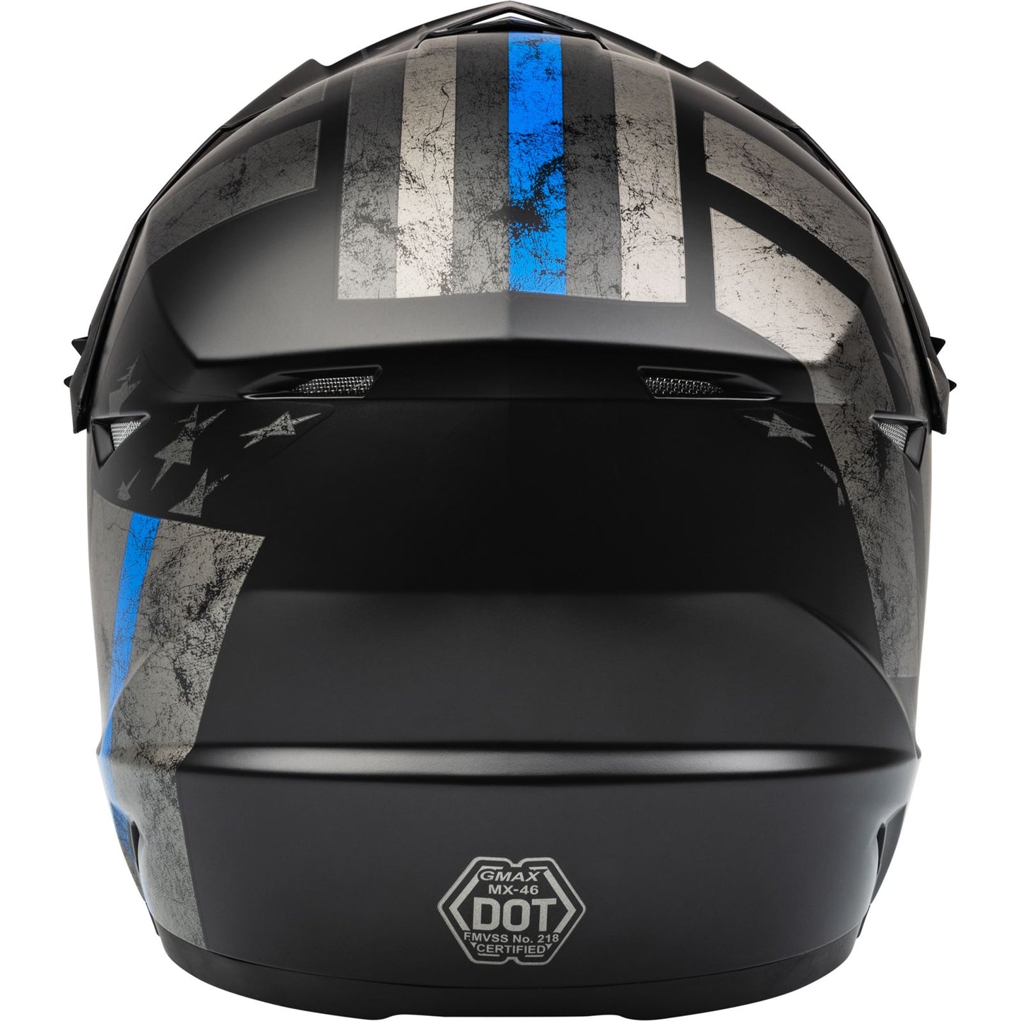 GMax MX-46 Patriot Off-Road Helmet Matte Black/Grey/Blue Small D3466074_877258