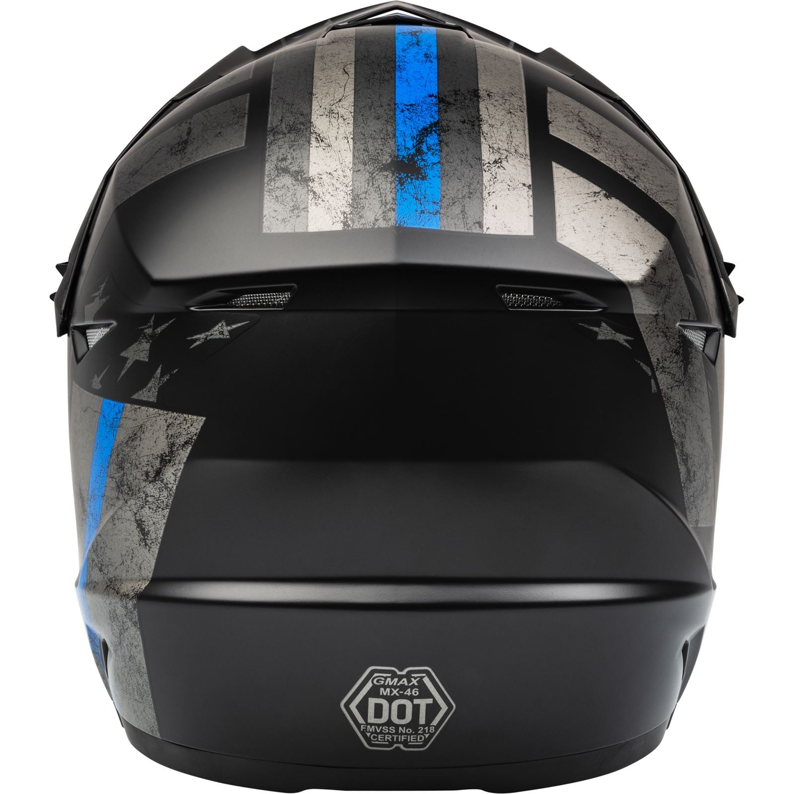 GMax MX-46 Patriot Off-Road Helmet Matte Black/Grey/Blue Small D3466074_877258
