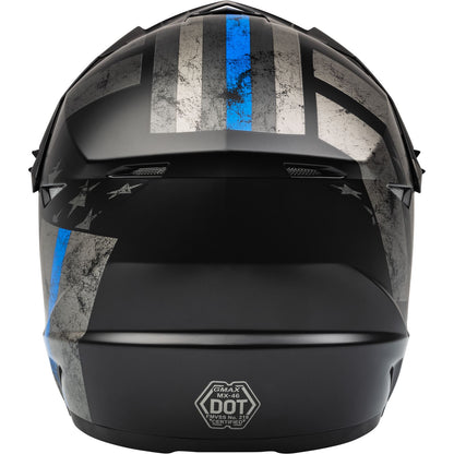 GMax MX-46 Patriot Off-Road Helmet Matte Black/Grey/Blue Small D3466074_877258