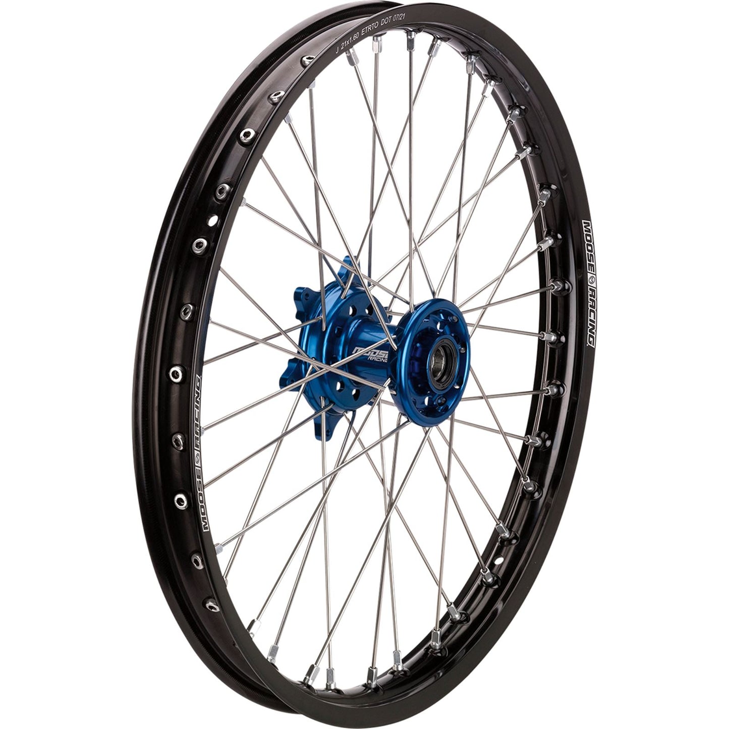 Moose Offroad SX-1 Complete Wheel - Front - Black Wheel/Blue Hub - 21"x1.60"  MF-16021-BKBU_1097815