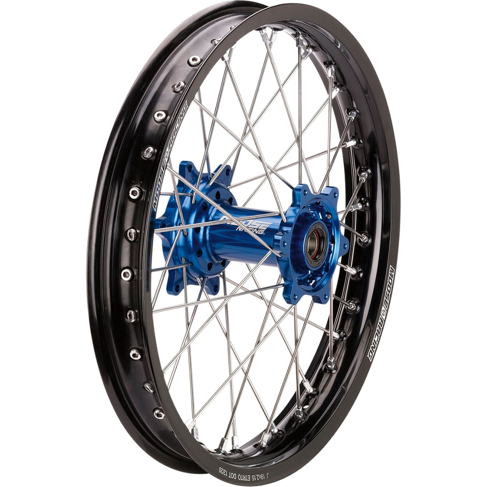 Moose Offroad SX-1 Complete Wheel - Rear - Black Wheel/Blue Hub - 18"x2.15" YR-21518-BKBU_1100034