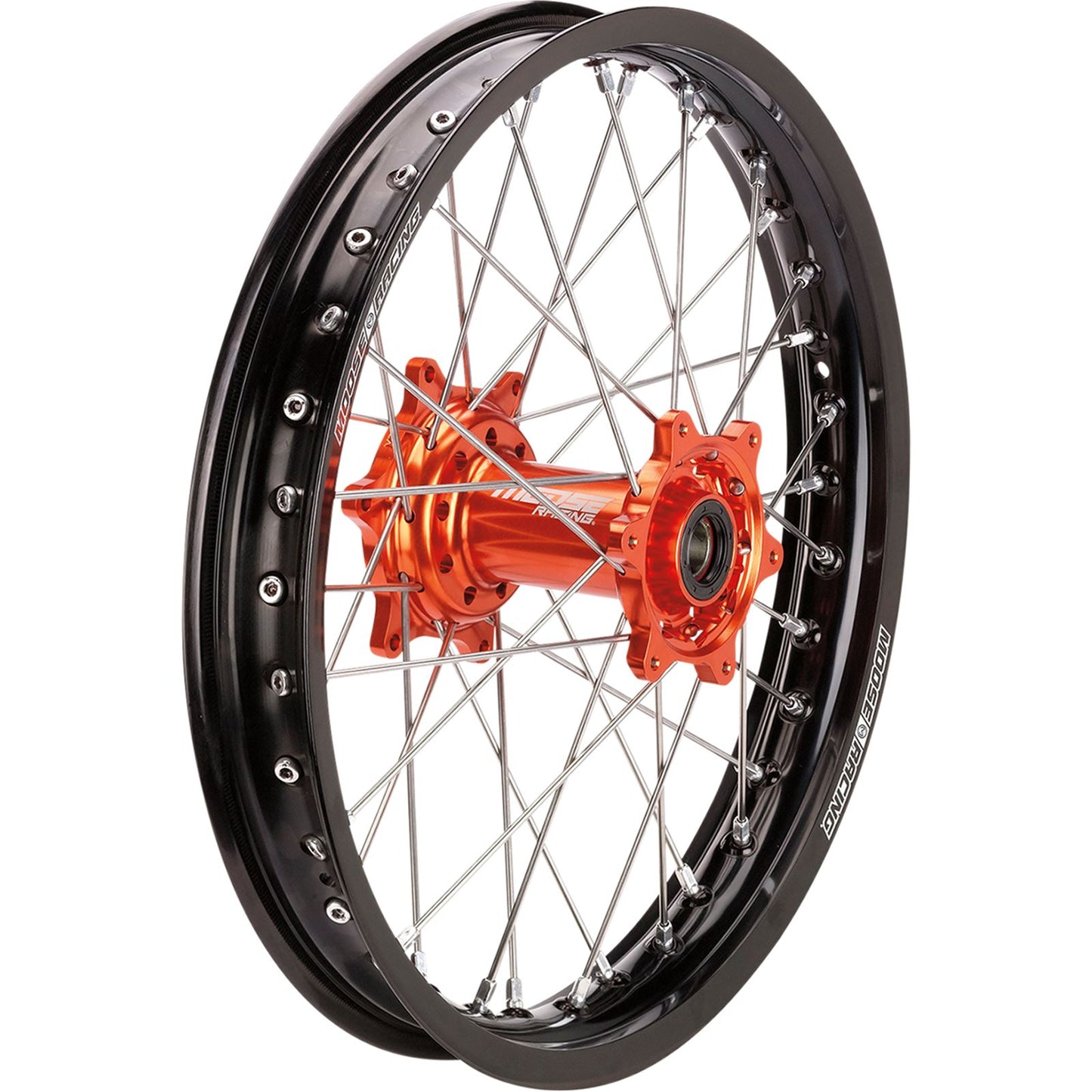 Moose Offroad SX-1 Complete Wheel - Rear - Black Wheel/Orange Hub - 18"x2.15" MR-21518-BKOR_1097817