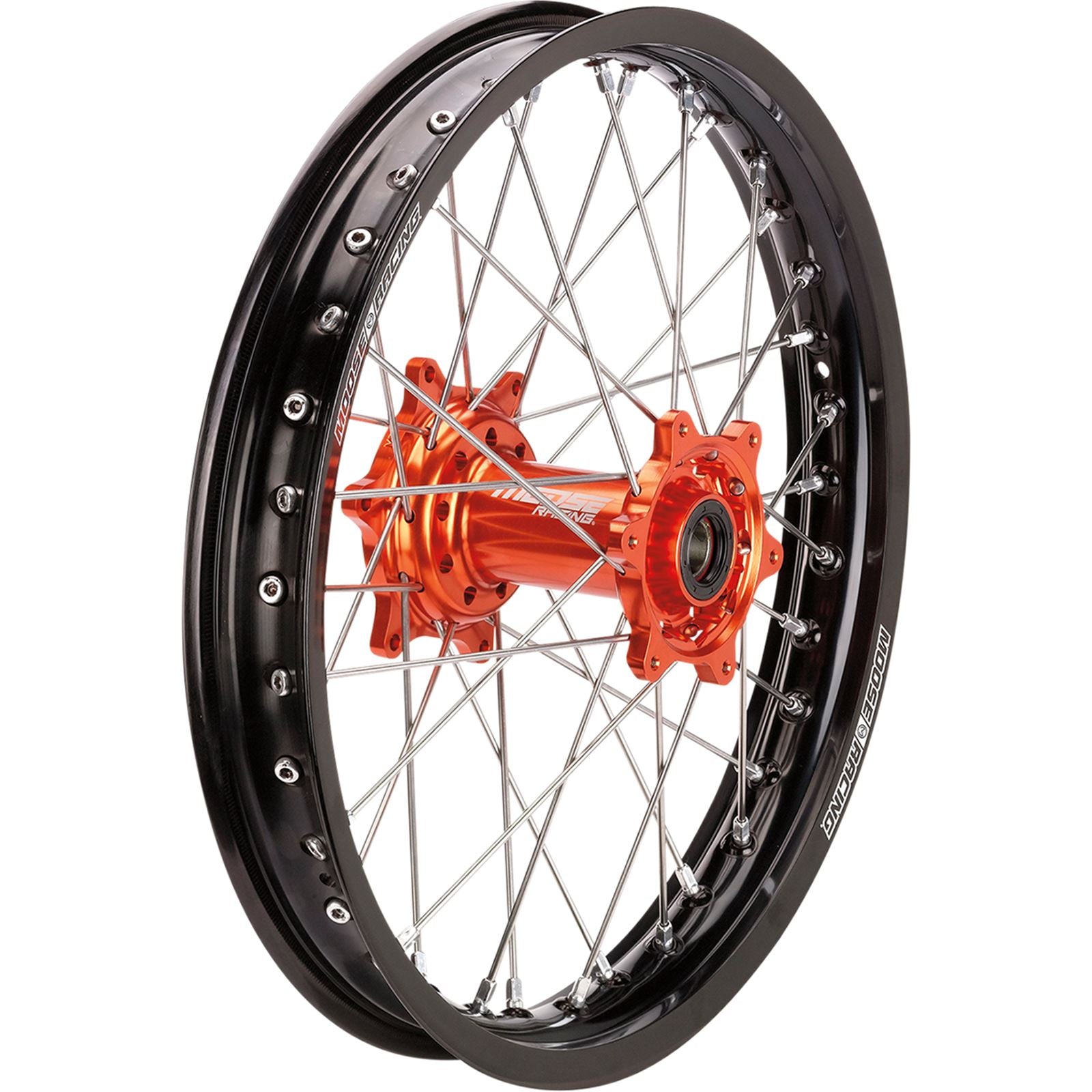 Moose Offroad SX-1 Complete Wheel - Rear - Black Wheel/Orange Hub - 18"x2.15" MR-21518-BKOR_1097817