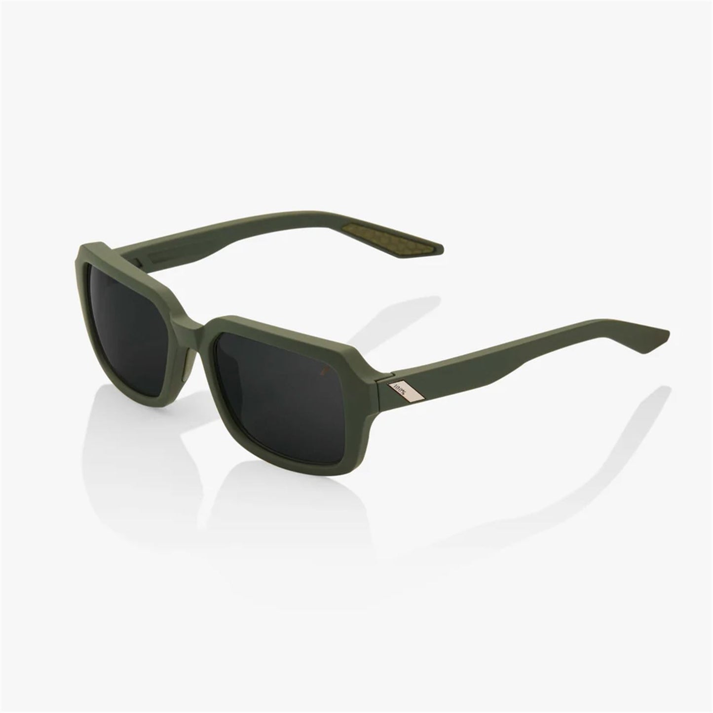 100% Rideley Sunglasses - Soft Tact Army Green - Black Mirror 60030-00002_1768218