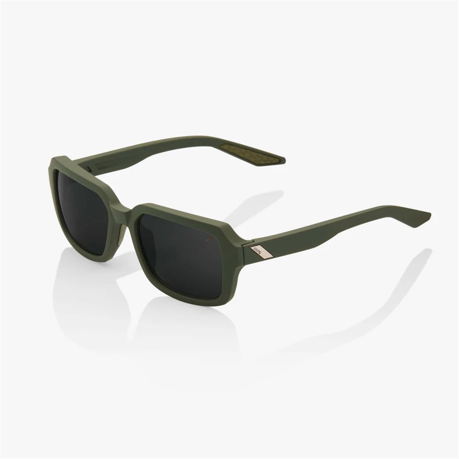 100% Rideley Sunglasses - Soft Tact Army Green - Black Mirror 60030-00002_1768218