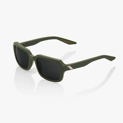 100% Rideley Sunglasses - Soft Tact Army Green - Black Mirror 60030-00002_1768218