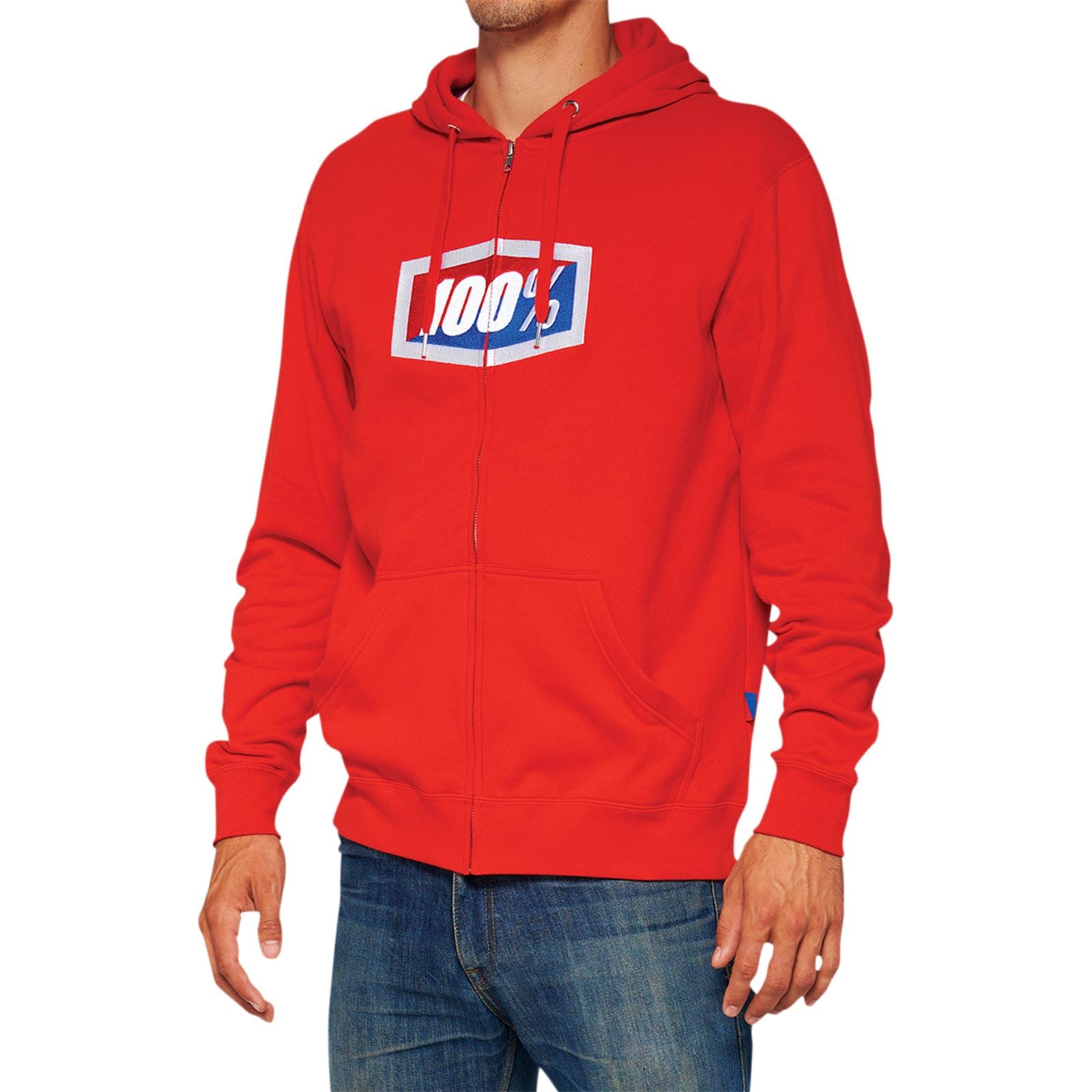 100% Official Fleece Zip-Up Hoodie - Red - XL 20032-00018_877866