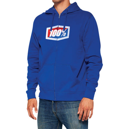 100% Official Fleece Zip-Up Hoodie - Royal - Large 20032-00022_877925