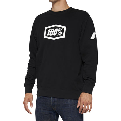 100% Icon Long-Sleeve Fleece Sweatshirt - Black - Large 20026-00002_877905