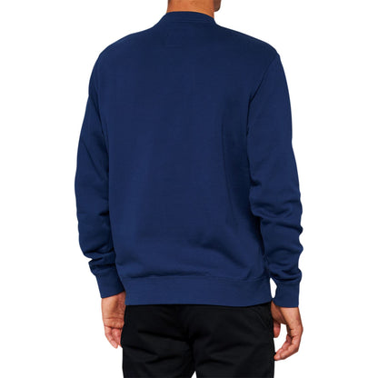 100% Icon Long-Sleeve Fleece Sweatshirt - Navy - Large 20026-00017_877975