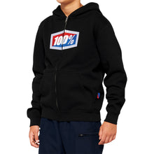 100% Youth Official Zip Hoodie - Black - Medium 20033-00001_877993