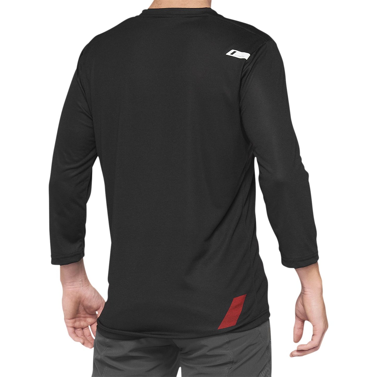 100% Airmatic 3/4 Sleeve Jersey - Black/Red - Small 40018-00005_878206