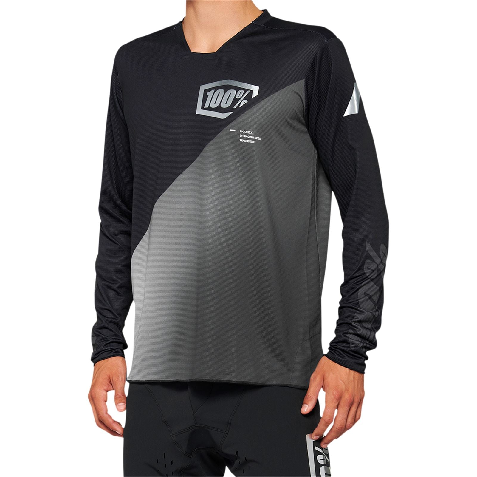 100% R-Core-X Long-Sleeve Jersey - Black/Gray - XL 40000-00003_878248