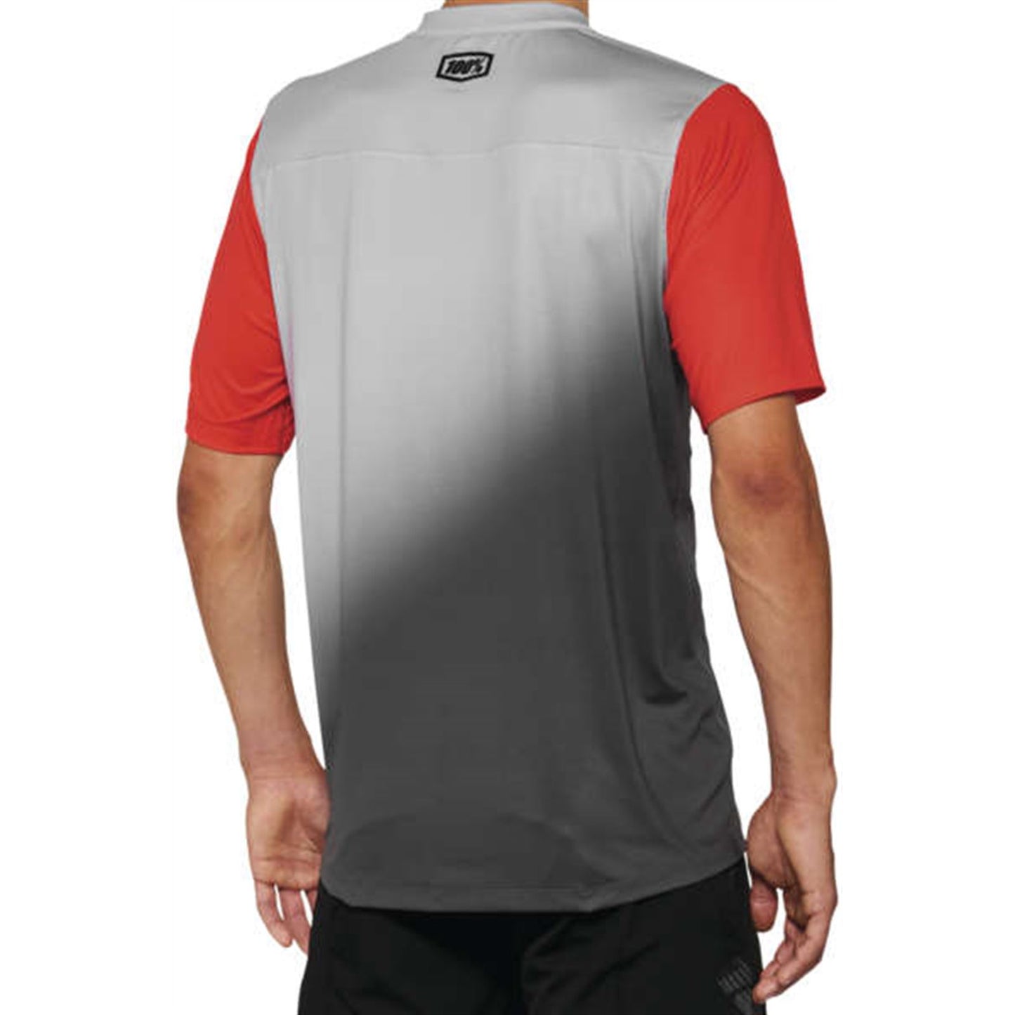 100% Celium Jersey - Short-Sleeve - Gray/Racer Red - Small 40011-00010_1067380