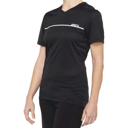 100% Women's Ridecamp Jersey Black/Grey, Small 40035-00002_1067223