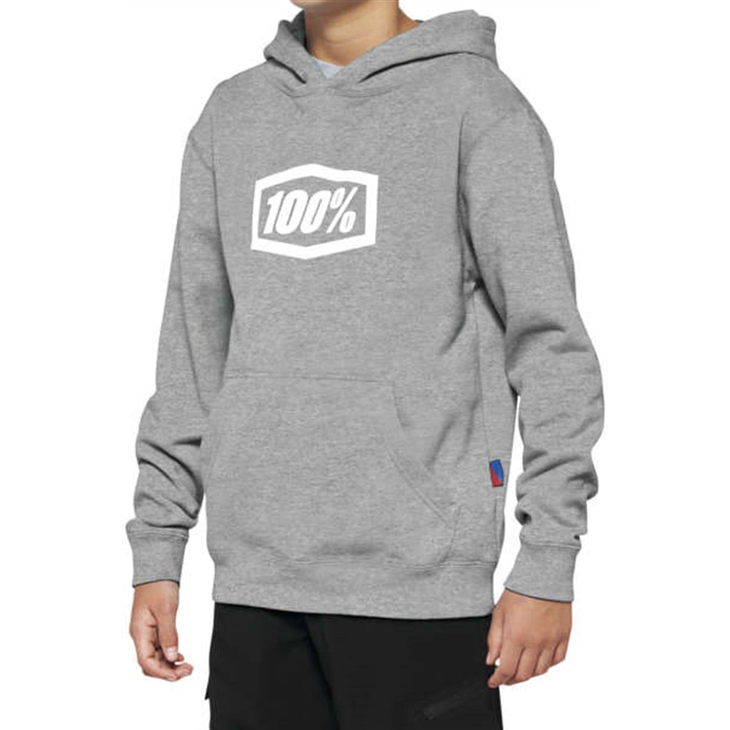 100% Youth Icon Hoody - Heather Grey - Youth Large 20030-00006_1067242