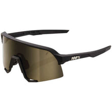 100% S3 Performance Sunglasses Soft Tact Black with Gold Mirror Lens 60005-00002_1067173