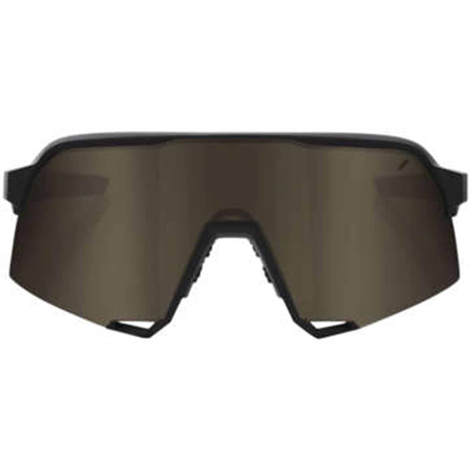100% S3 Performance Sunglasses Soft Tact Black with Gold Mirror Lens 60005-00002_1067174