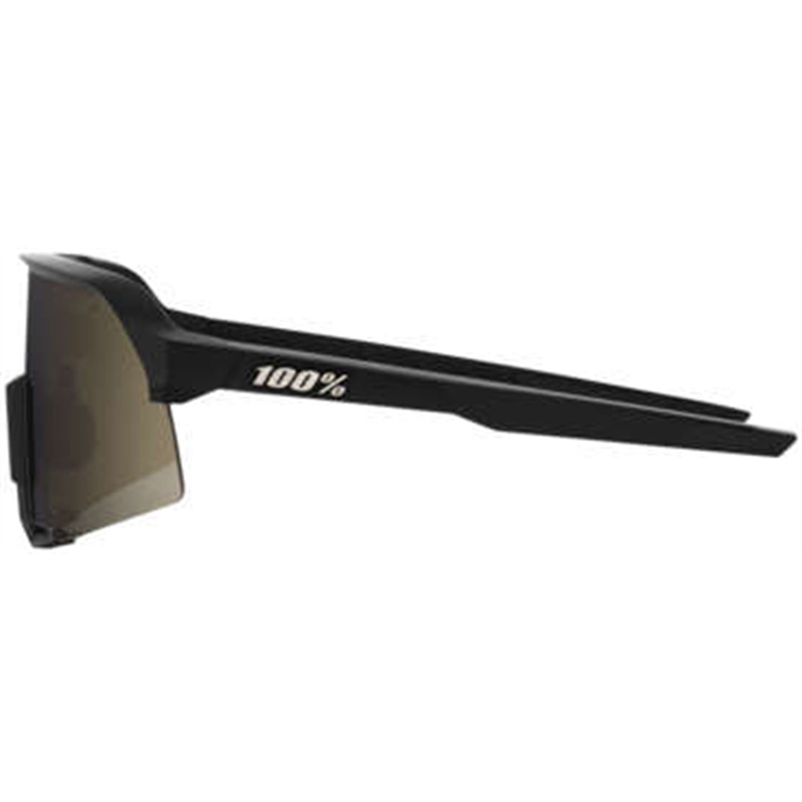 100% S3 Performance Sunglasses Soft Tact Black with Gold Mirror Lens 60005-00002_1067175