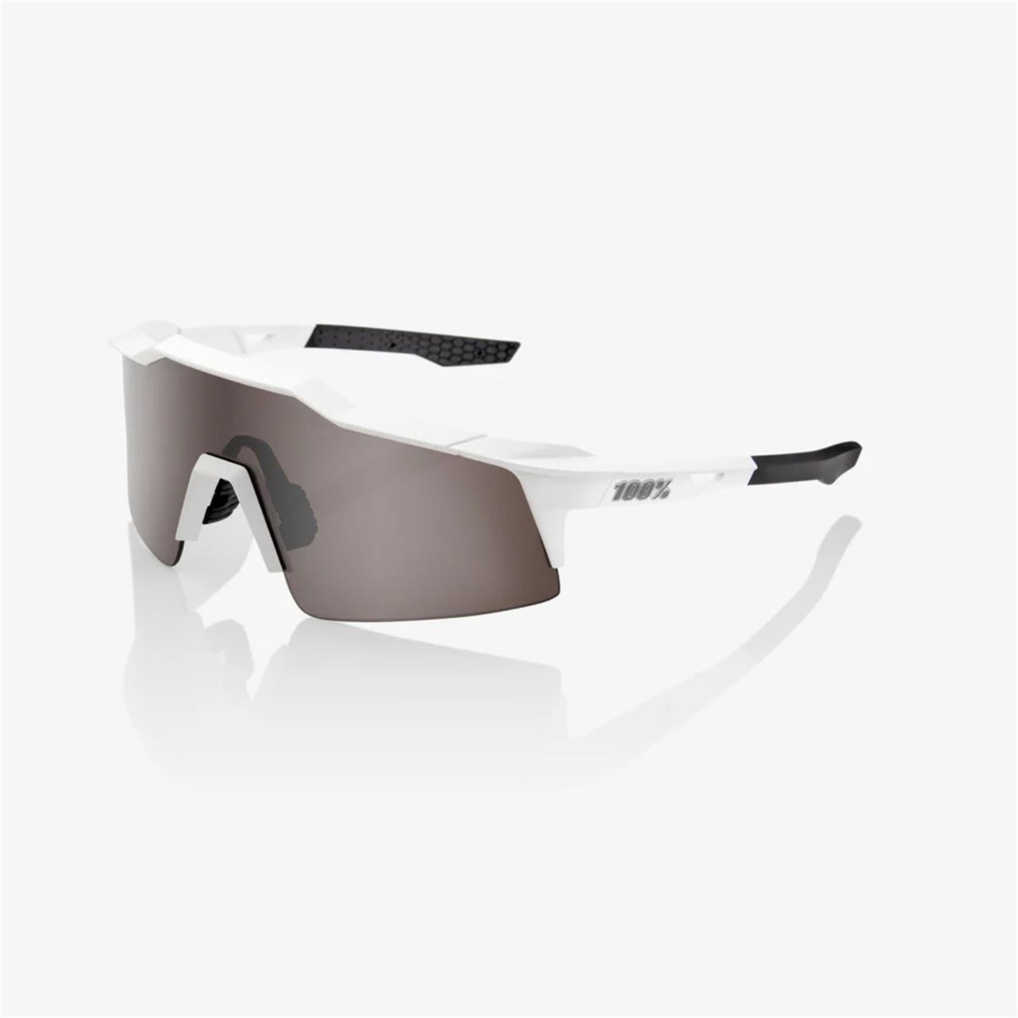 100% Speedcraft SL Sunglasses - Matte White - Silver Lens 60008-00002_1768219