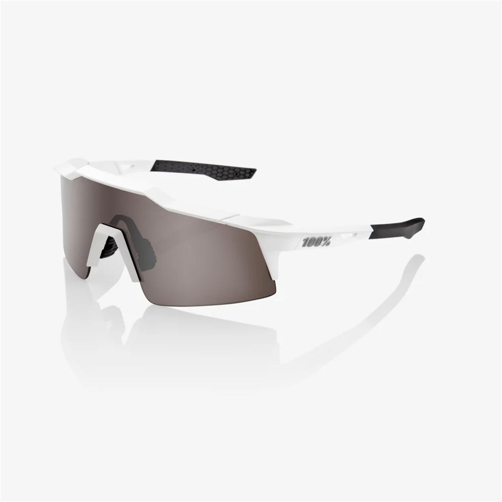 100% Speedcraft SL Sunglasses - Matte White - Silver Lens 60008-00002_1768219