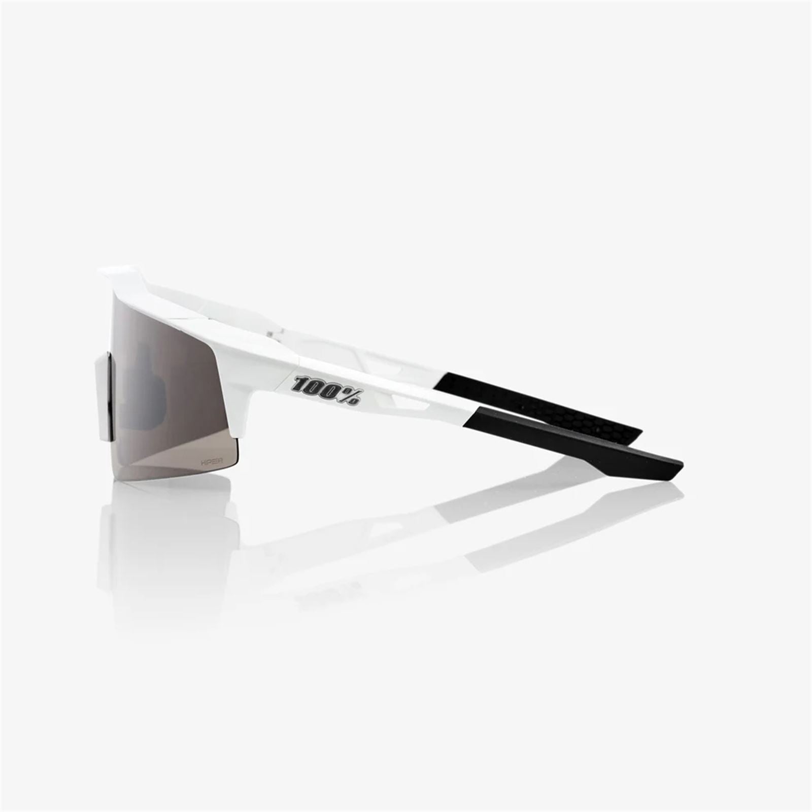 100% Speedcraft SL Sunglasses - Matte White - Silver Lens 60008-00002_1768221
