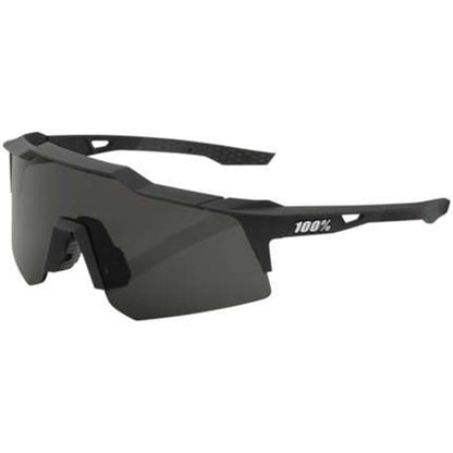100% Speedcraft XS Sunglasses Soft Tact Black with Smoke Lens 60009-00000_1067109