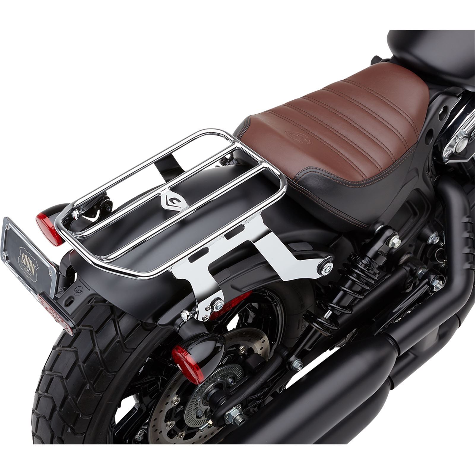 Cobra Solo Luggage Rack - Chrome - Bobber 502-2515_1134457