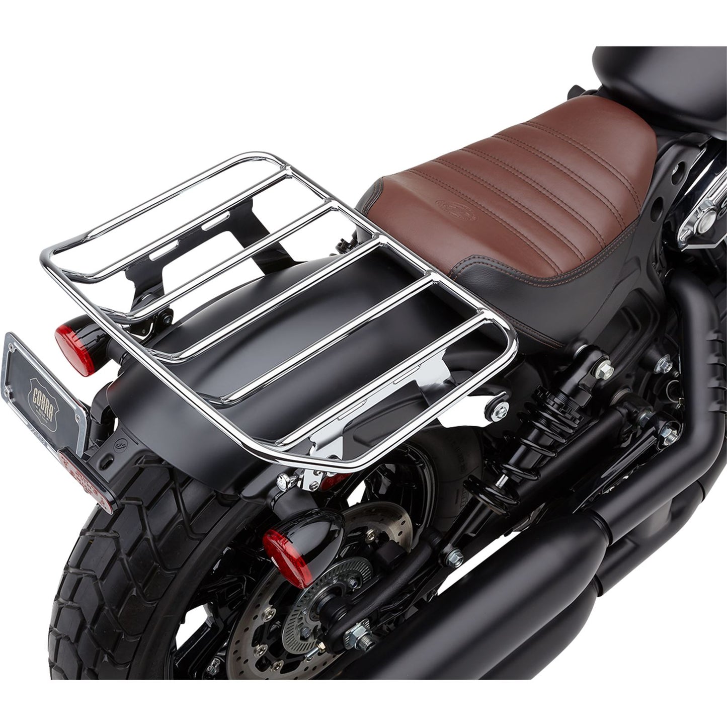 Cobra Detachable Wrap Around Rack - Chrome - Bobber 502-2605_1133194