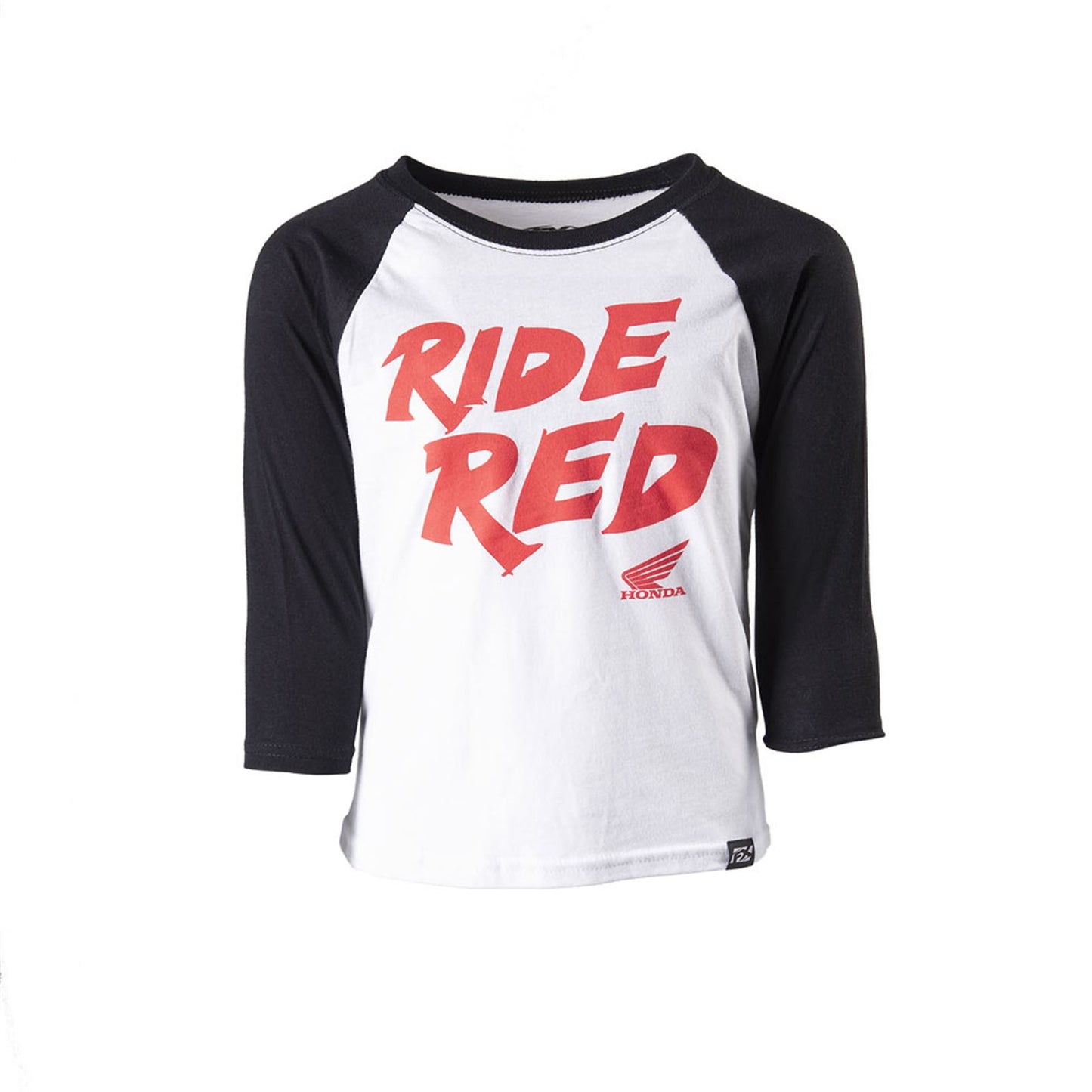 Factory Effex Honda Ride Red Youth Baseball Shirt - Black/White - Medium 22-83312_883880