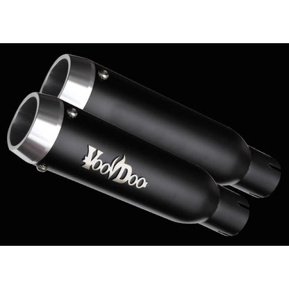 Voodoo Dual Mini Meg Shorty Mufflers - Black VMMEBUSAK8B_882599