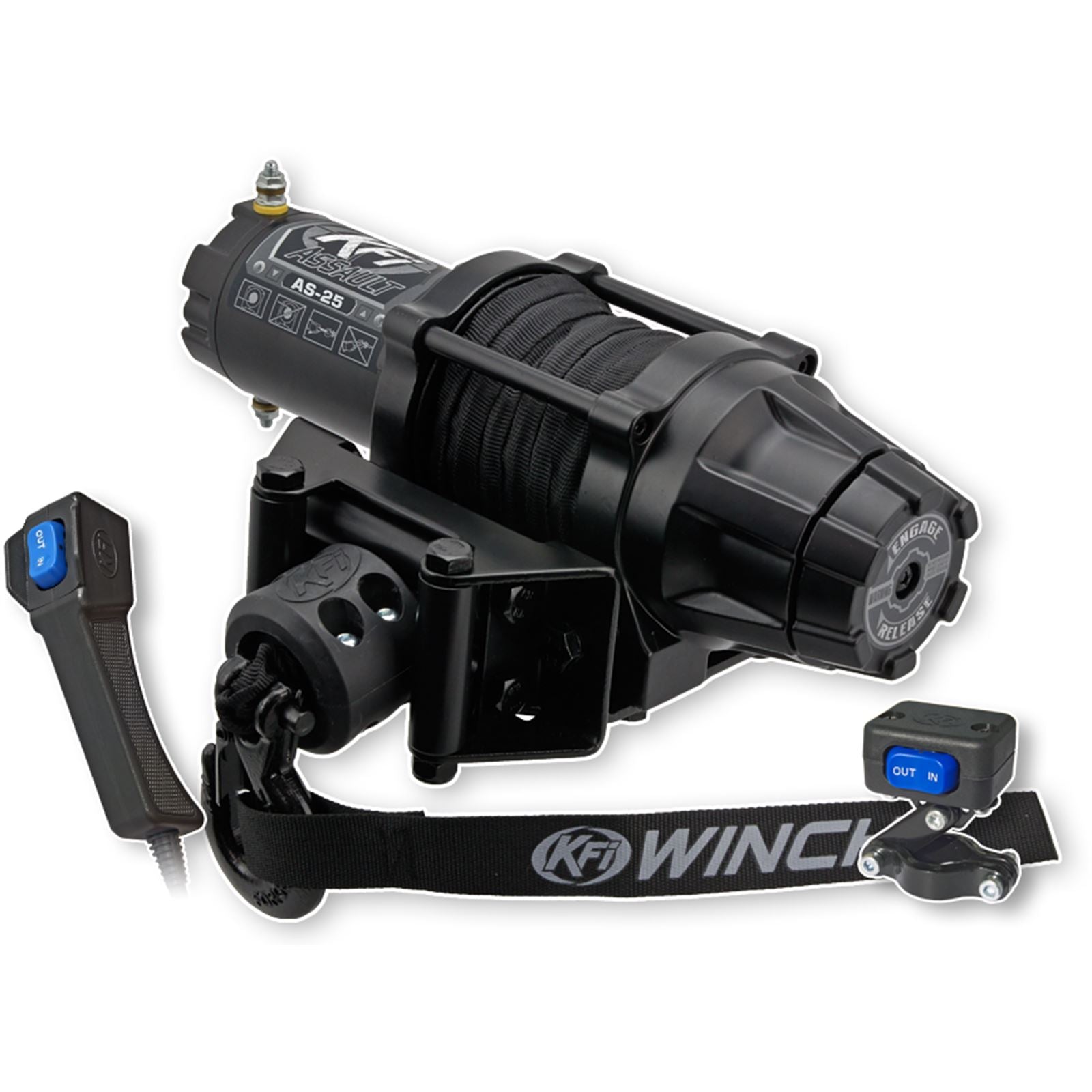 KFI AS-25 Assault Winch - 2500 Lb - Synthetic Cable AS-25_890945