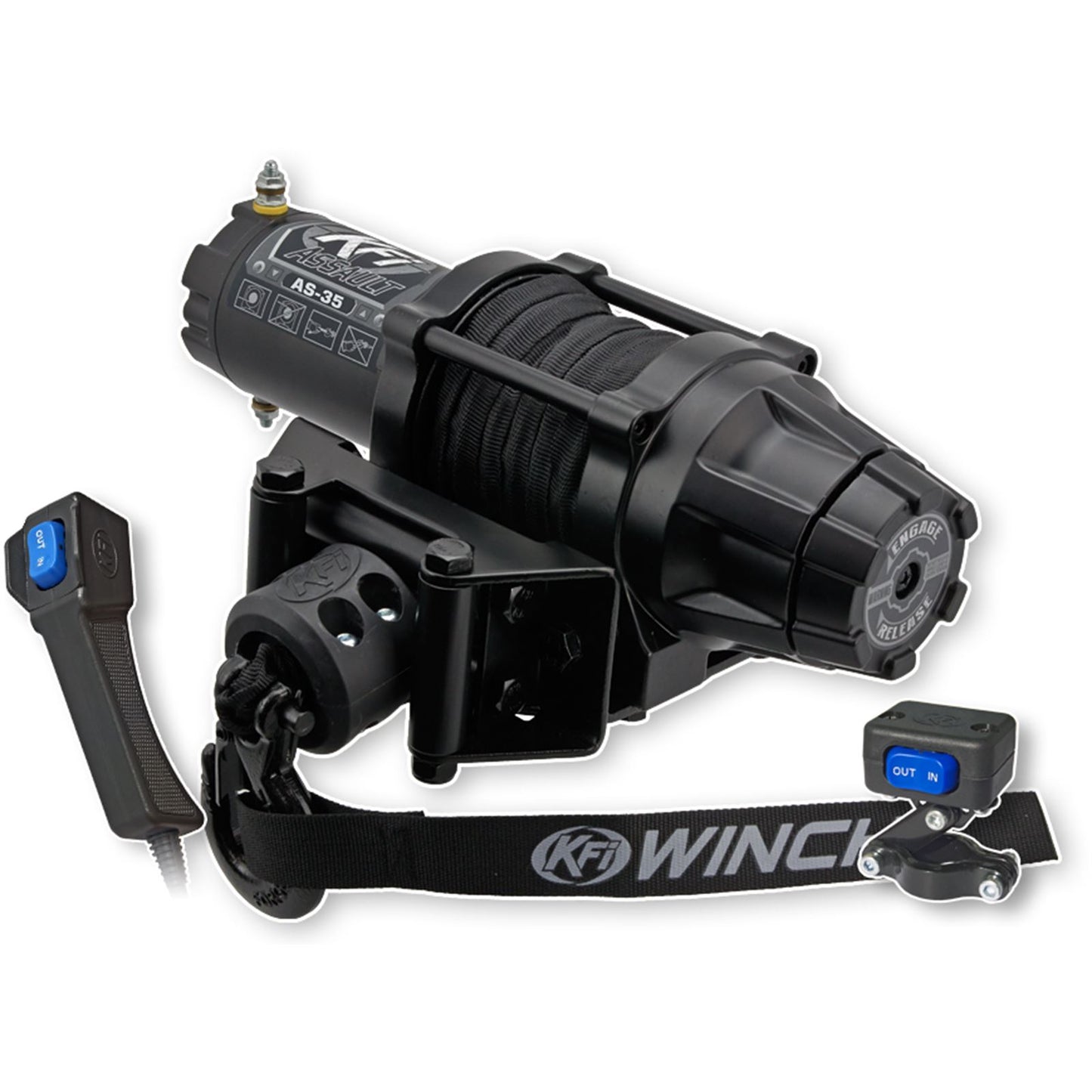 KFI AS-35 Assault Winch - 3500 Lb - Synthetic Cable AS-35_890946