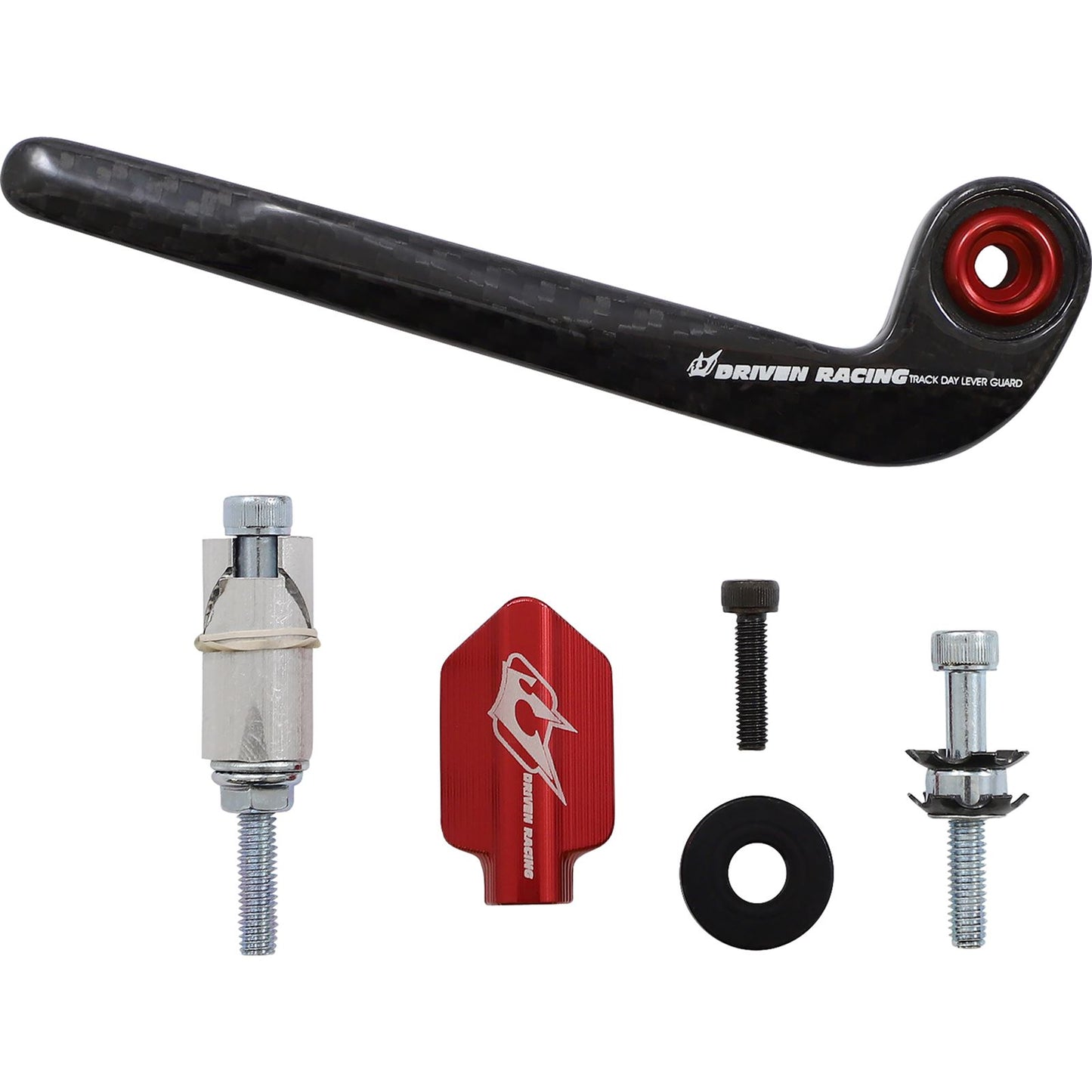 Driven Lever Guard - Carbon Fiber - Clutch - Red DCTDLG-2-RD_1074059