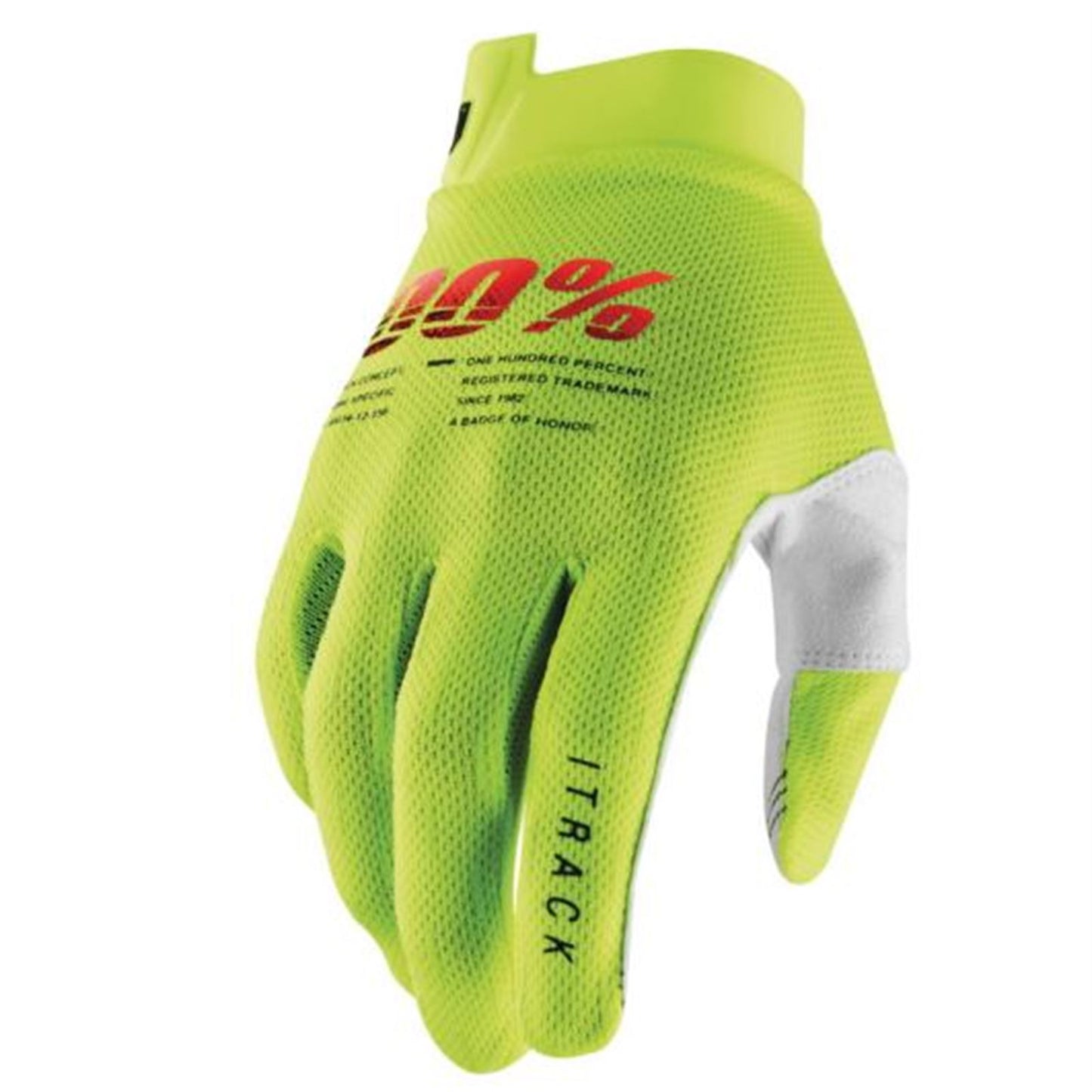 100% Men's iTrack Gloves Flo Yellow, Medium 10008-00011_885269