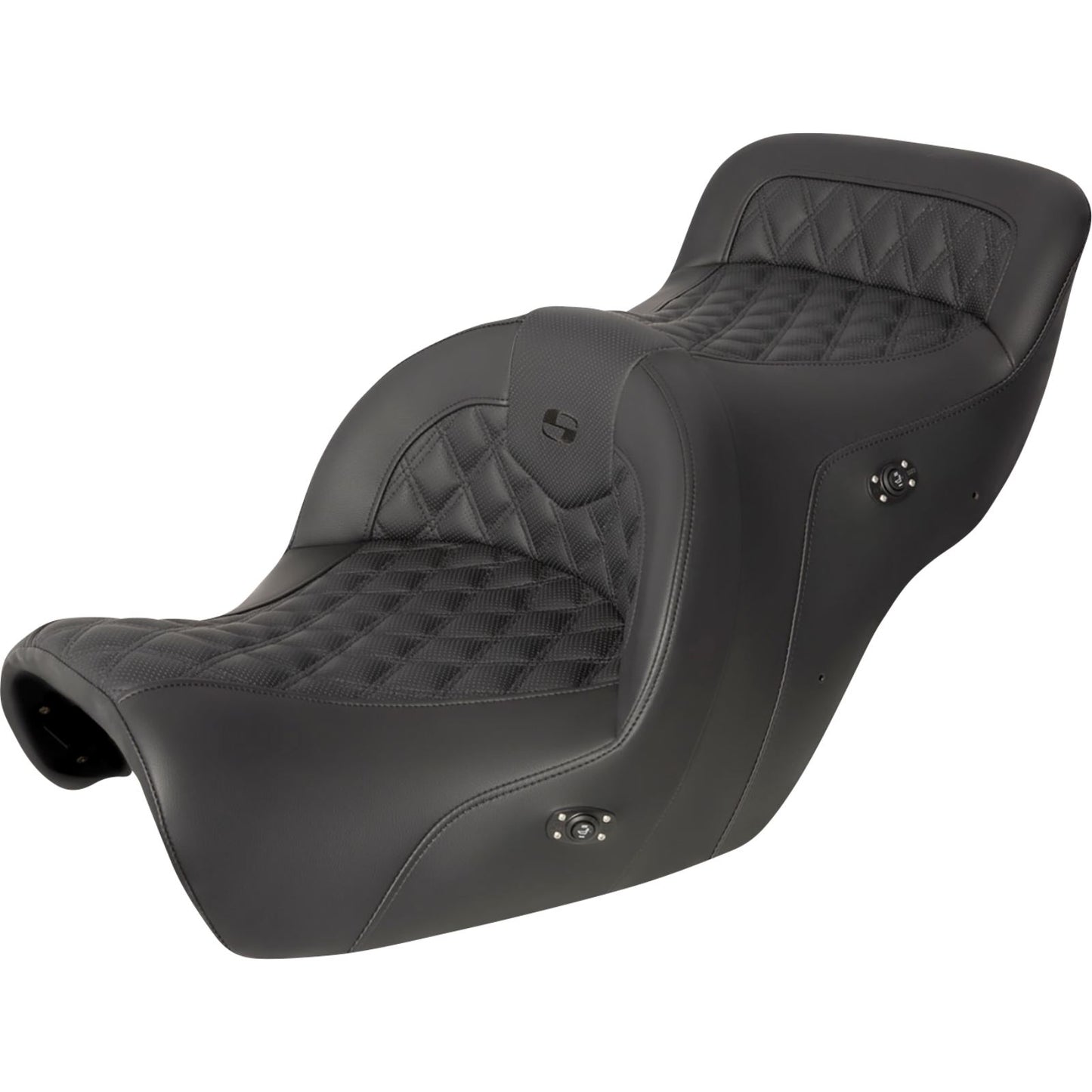 Saddlemen Heated Roadsofa™ Seat without Backrest Full Lattice Stitch - Black H88-07-182HCT_1147549