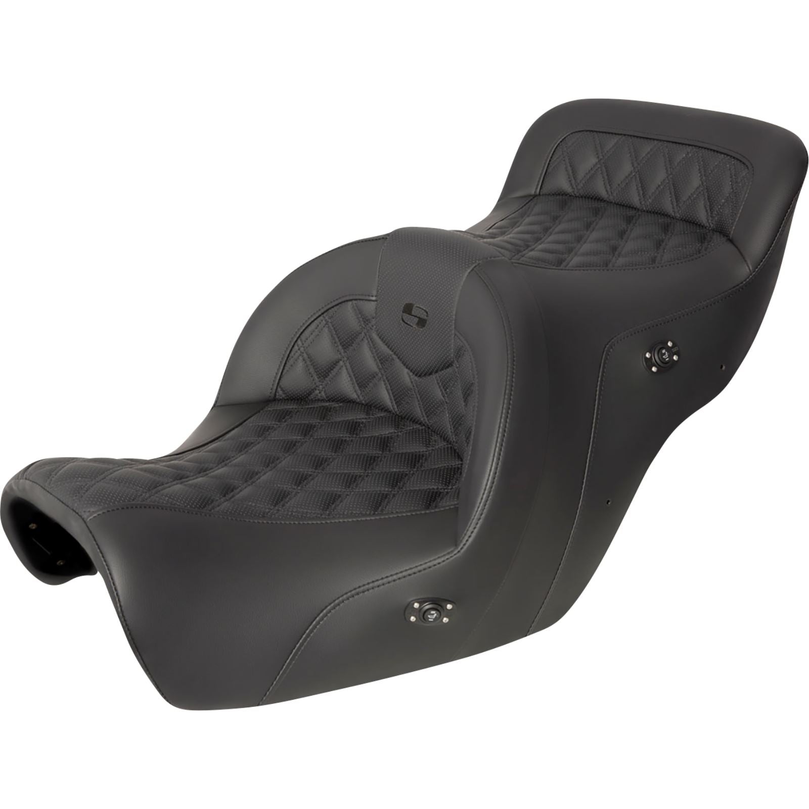 Saddlemen Heated Roadsofa™ Seat without Backrest Full Lattice Stitch - Black H88-07-182HCT_1147549