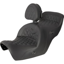 Saddlemen Heated Roadsofa™ Seat Full Lattice Stitch with Backrest - Black H88-07-182BRHCT_1147543