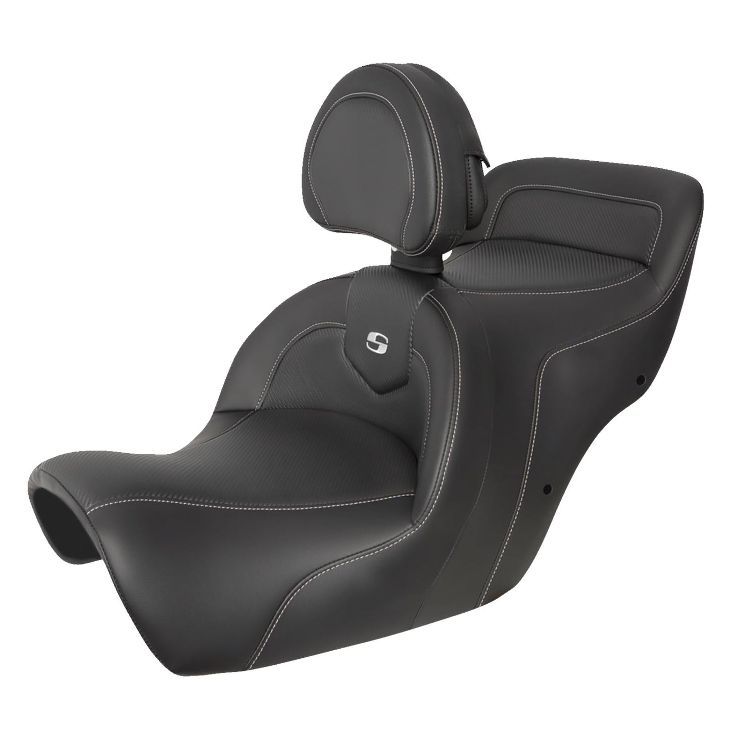 Saddlemen Roadsofa™ Seat - Carbon Fiber - Includes Backrest - Black H88-07-185BR_1157181
