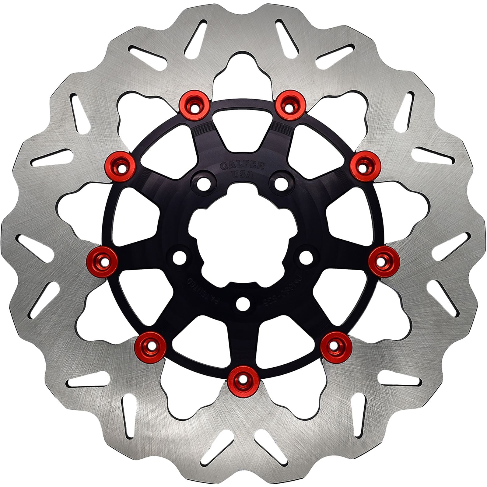 Galfer Rotor 11.5" Floating Wave Front Black/Red Buttons DF680CW-B-R_888314