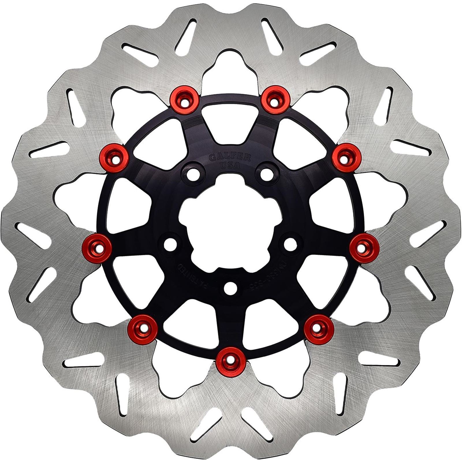 Galfer Rotor 11.5" Floating Wave Front Black/Red Buttons DF680CW-B-R_1479801