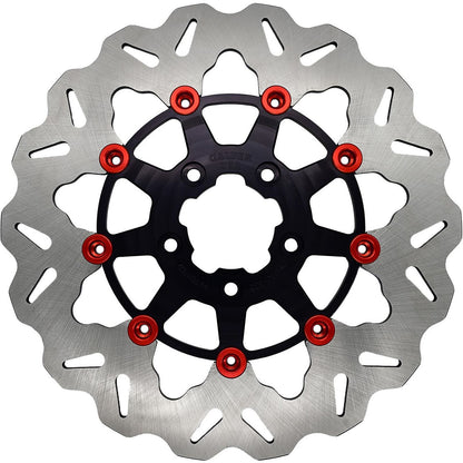 Galfer Rotor 11.5" Floating Wave Front Black/Red Buttons DF680CW-B-R_1479801