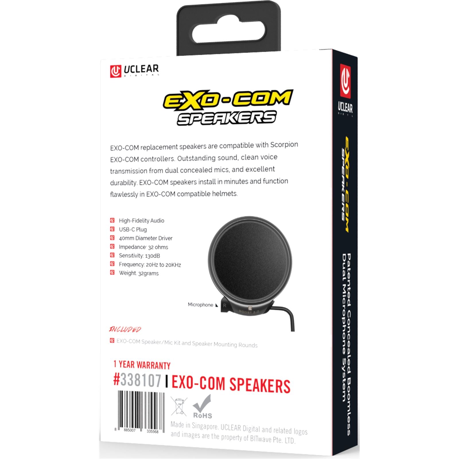 UClear Exo-Com Replacement Speaker/Mic Kit 338107_1073330
