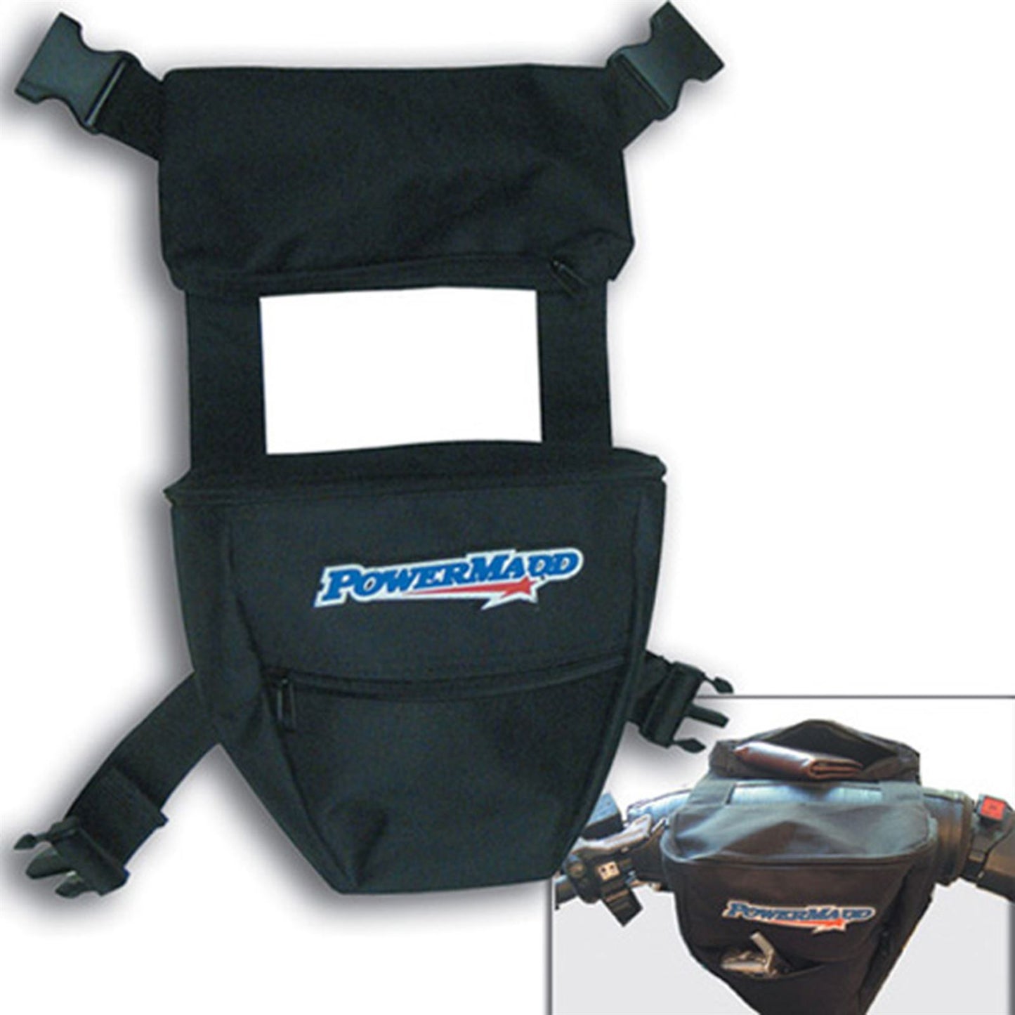 Powermadd Handlebar Pouch Hatsack Deluxe Black 73602_590957